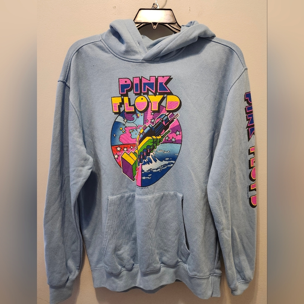 Pink Floyd Liquid Blue Hoodie Mens Large Blue Wish You Were Here Sweatshirt